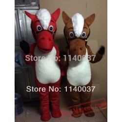 2 Horse Mascot Costume