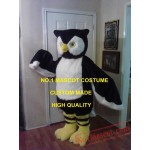 Flush White Belly Black Night Owl Mascot Costume