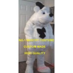 Long Hair Plush Polite Polar Bear Mascot Costume