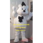 Long Hair Plush Polite Polar Bear Mascot Costume