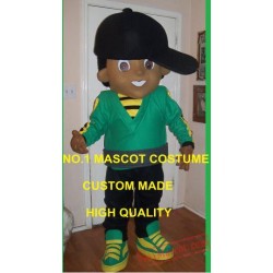 Black Hat Boy Mascot Costume