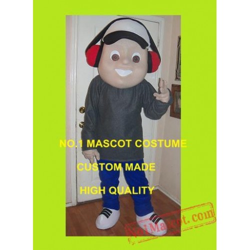 Happy Dj Boy Mascot Costume