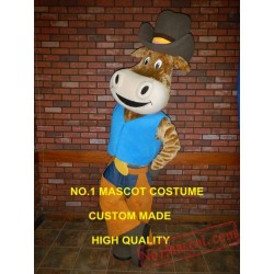 New Dairy Cow Cowboy Mascot Costume