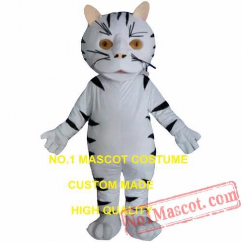 Small White Tiger Mascot Costume