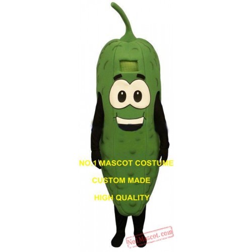 Green Pickle Vegetable Cartoon Mascot Costume
