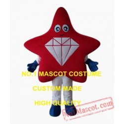 The Red Star Diamond Mascot Costume