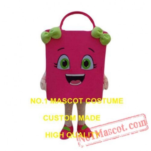 Pink Shopping Bag Mascot Costume