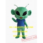 The Big Head Green Alien Mascot Costume