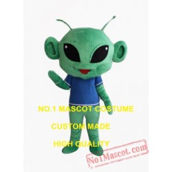 The Big Head Green Alien Mascot Costume