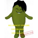 Cute Green Bean Boy Mascot Costume