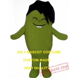 Cute Green Bean Boy Mascot Costume