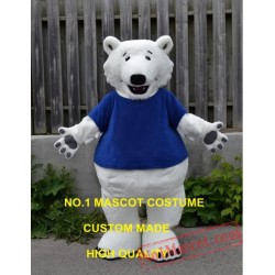 New Quality Polar Bear Mascot Costume