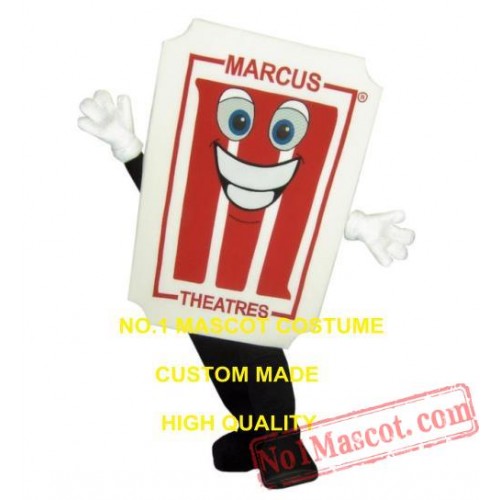 Theatre Ticket Mascot Costume