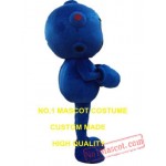 Blue Alien Mascot Costume