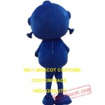 Blue Alien Mascot Costume