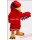 Plush Red Hawk Mascot Costume