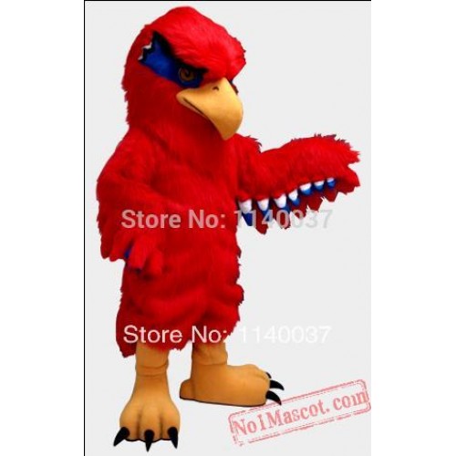 Plush Red Hawk Mascot Costume