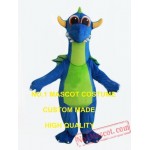 Cute Blue Dinosaur Mascot Costume