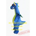 Cute Blue Dinosaur Mascot Costume