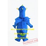 Cute Blue Dinosaur Mascot Costume