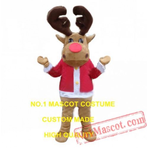 New Christmas Reindeer Moose Mascot Costume