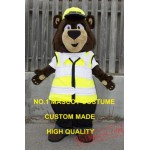 Cute Traffic Police Bear Mascot Costume