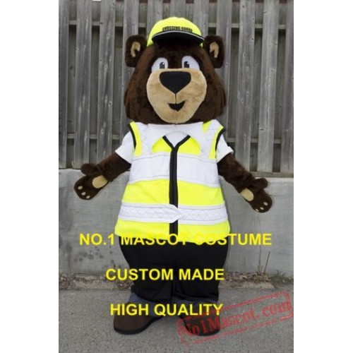Cute Traffic Police Bear Mascot Costume