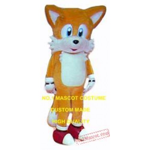 Cartoon Yellow Tails Fox Mascot Costume