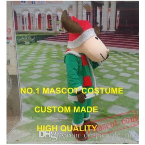 Christmas Reindeer Moose Mascot Costume