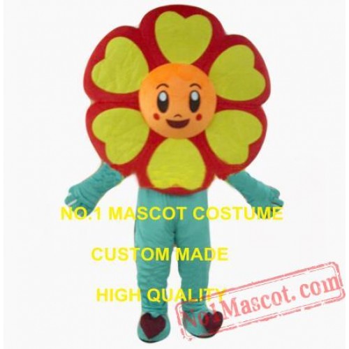 Red Flower Mascot Costume