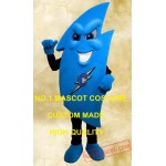 Blue Bolt Mascot Man Costume