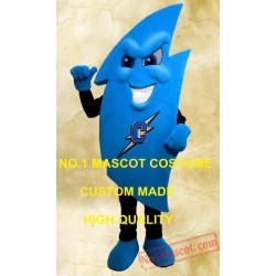 Blue Bolt Mascot Man Costume