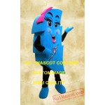 Blue Bolt Mascot Man Costume
