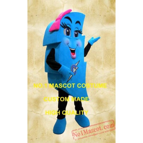 Blue Bolt Mascot Female Costume