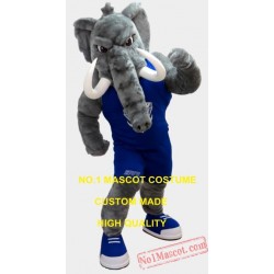 Grey Mastadon Elephant Mascot Costume