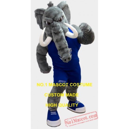 Grey Mastadon Elephant Mascot Costume