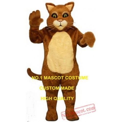 Tan Cat Mascot Costume