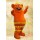 Orange Monster Mascot Long Hair Plush Costume