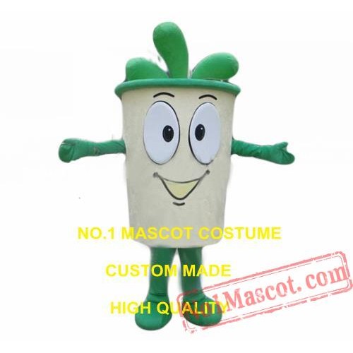 Green Tea Cup Mascot Costume