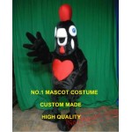 New Black Rooster Chicken Mascot Costume
