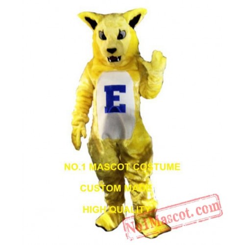 Yellow Electric Cat Mascot Costume