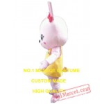 Pink Rabbit Mascot Costume