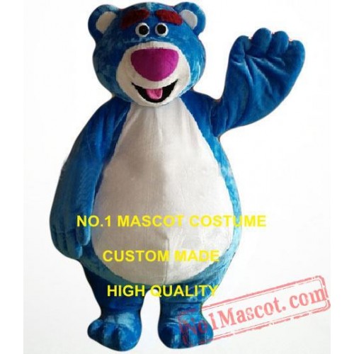 Hot Cartoon Character Blue Bear Mascot Costume
