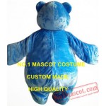 Hot Cartoon Character Blue Bear Mascot Costume