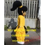 Yellow Dress Cutie Cheer Leader Mascot Costume