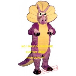 Purple Triceratops Mascot Costume