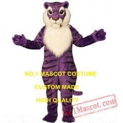 Professional Custom Anime Cosply Costumes Purple Tiger Mascot Costume