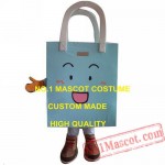 Advertising Blue Hand Shopping Bag Mascot Costume