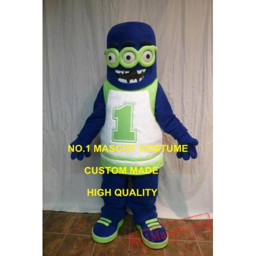 Friendly Blue Three Eyes Farm Monste Mascot Costume