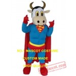 Milk Cow Superman Mascot Costume